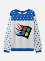 Ugly Christmas Sweater Windows Retro Startup Sweatshirt Eleven Oasis