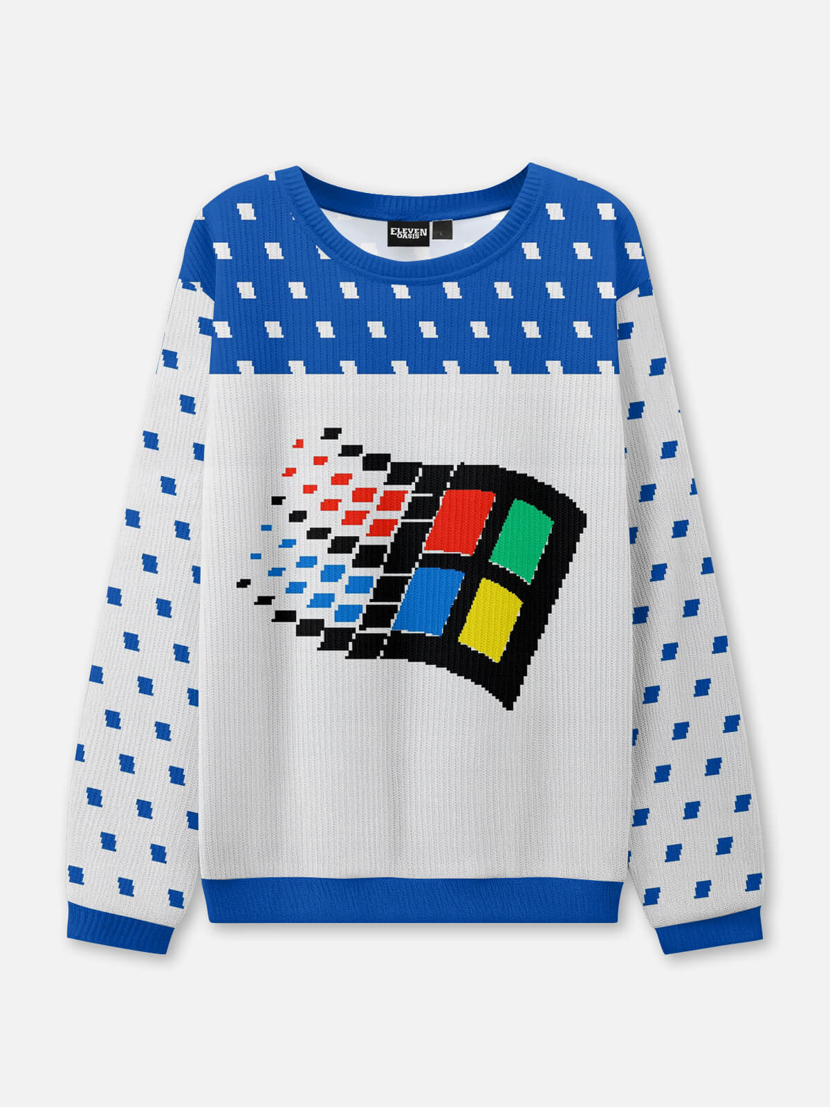 Ugly Christmas Sweater Windows Retro Startup Sweatshirt Eleven Oasis
