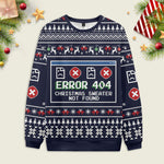 Error 404 Christmas Not Found Ugly Christmas Sweater Eleven Oasis