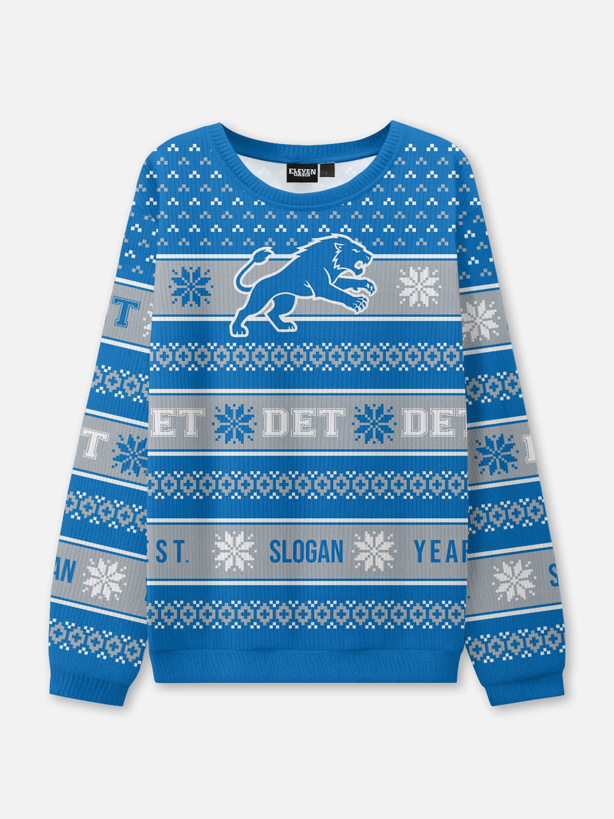 Custom Detroit Logo Football Sweatshirt Eleven Oasis