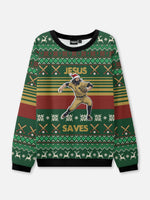Jesus Saves Ugly Christmas Sweater ElevenOasis
