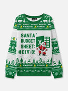 Santa's Budget Sheet Ugly Christmas Sweatshirt 