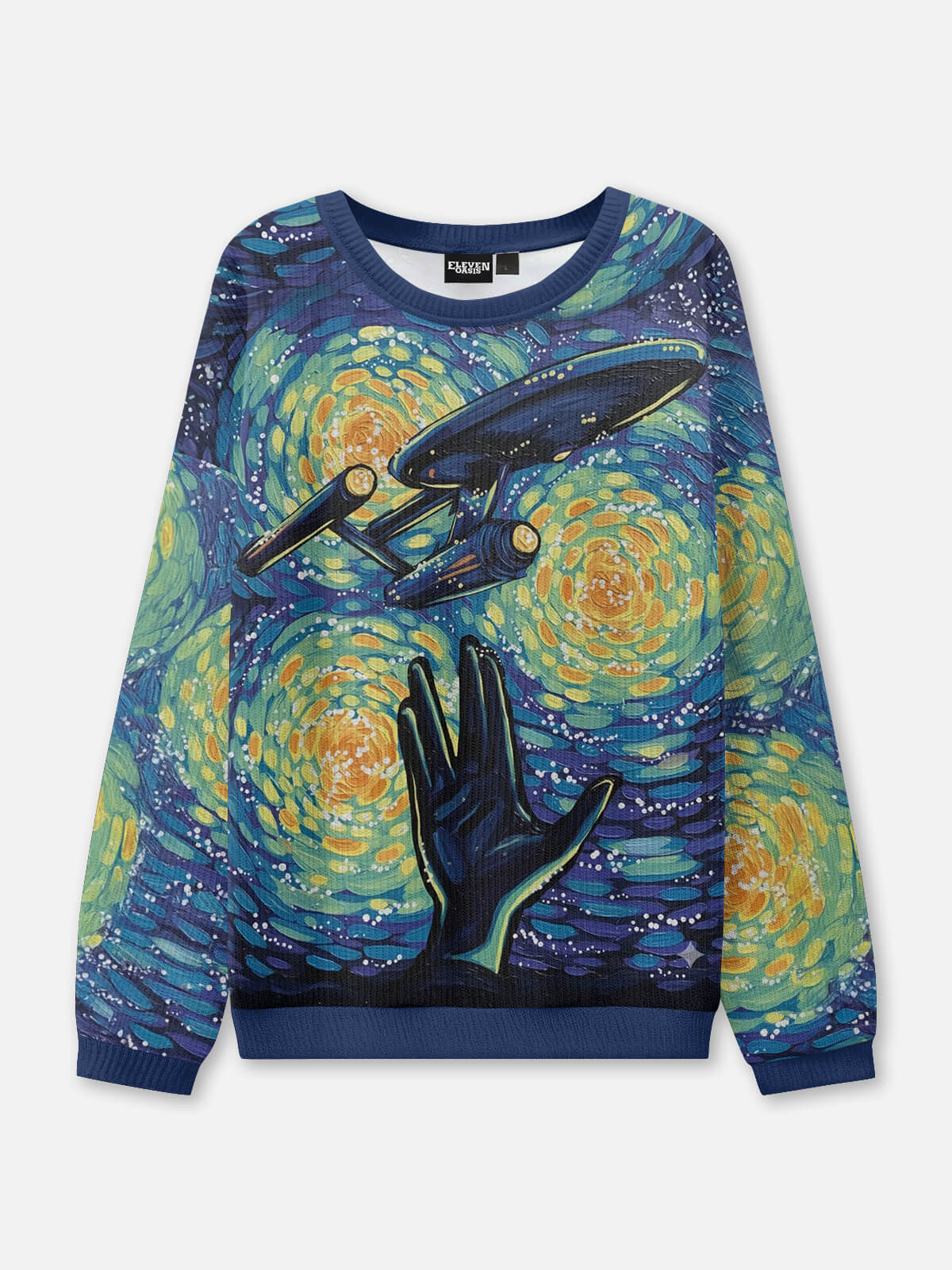 Ugly Christmas Sweater Star Trek Van Gogh Sweatshirt Eleven Oasis