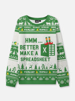Excel Spreadsheet Maker Ugly Christmas Sweater Eleven Oasis