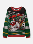 Jesus Saves Soccer Ugly Christmas Sweater ElevenOasis