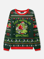Just Waiting for Grinchmas Ugly Christmas Sweater ElevenOasis