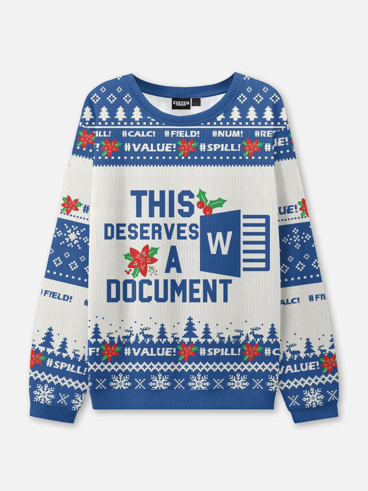 This Deserves a Document Ugly Christmas Sweater Eleven Oasis