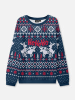 Ugly Christmas Sweater Ho Ho Ho Reindeer Sweatshirt Eleven Oasis