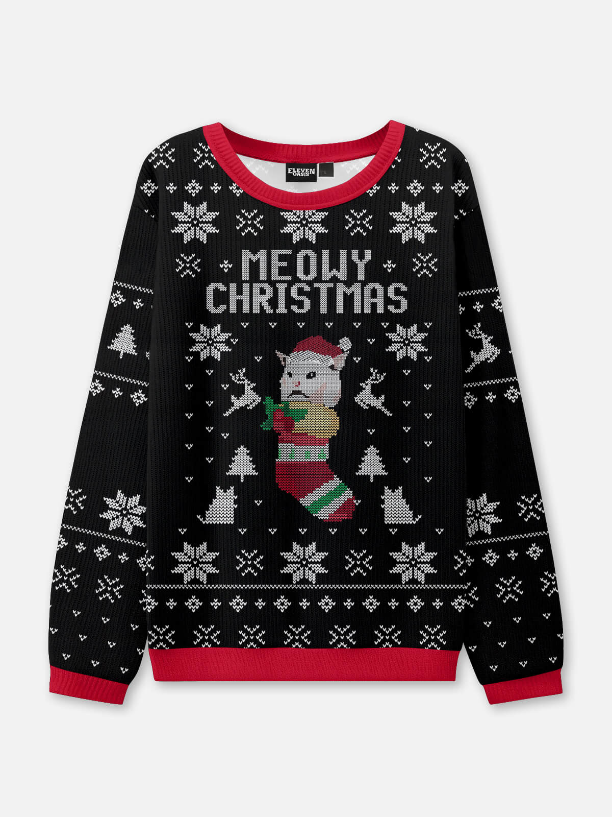 Meowy Christmas Ugly Christmas Sweater Eleven Oasis