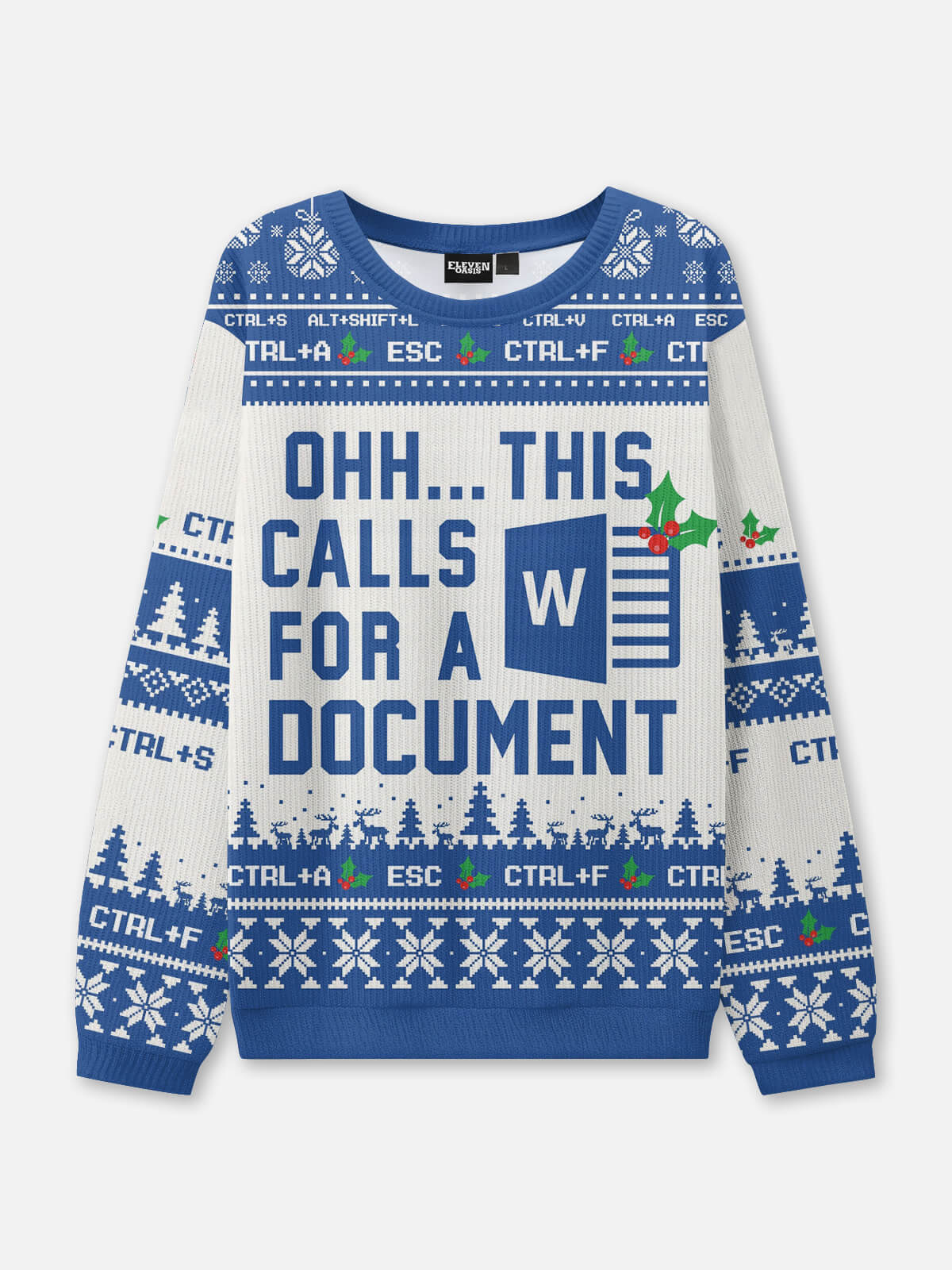 Ugly Christmas Sweater Spreadsheet Excel Spreadsheet Sweatshirt Eleven Oasis