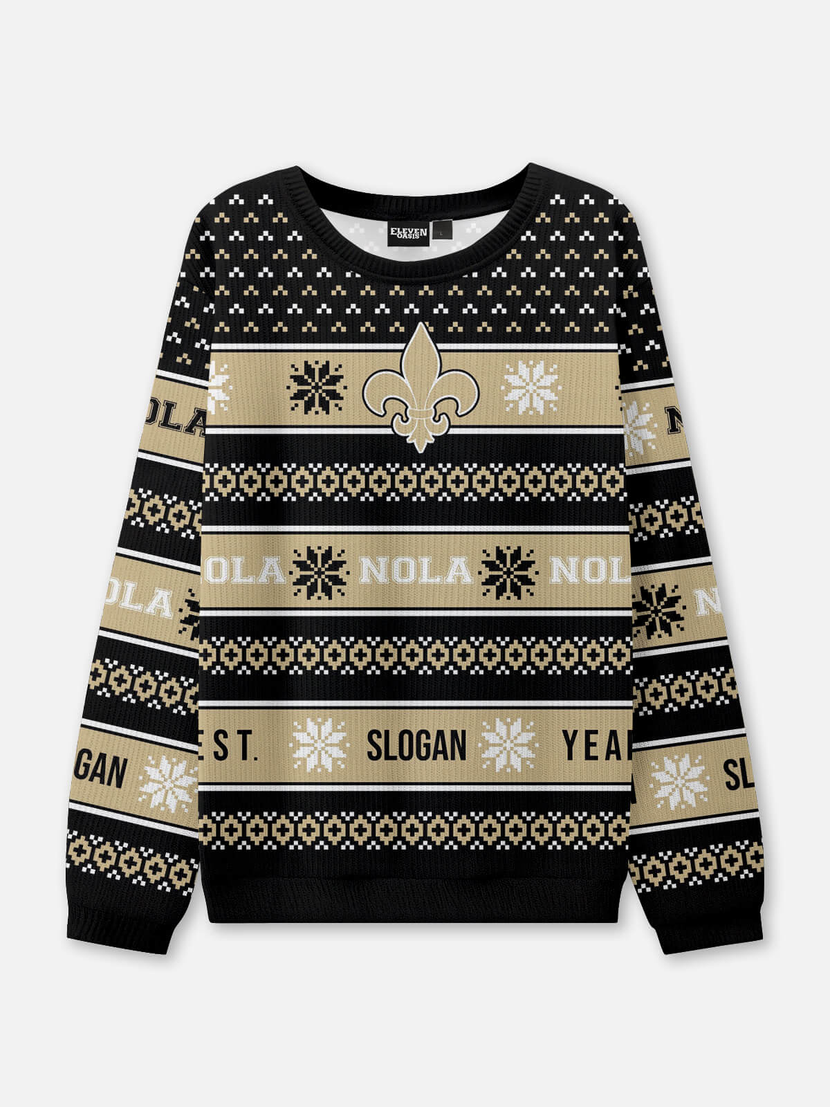 Custom New Orleans Logo Football Sweatshirt Eleven Oasis