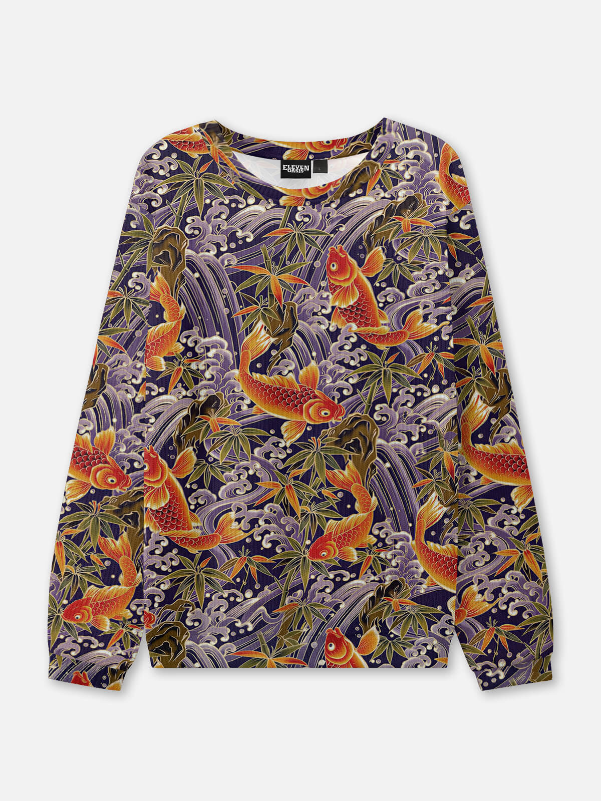 Koi Art Crew Neck Sweatshirt Eleven Oasis