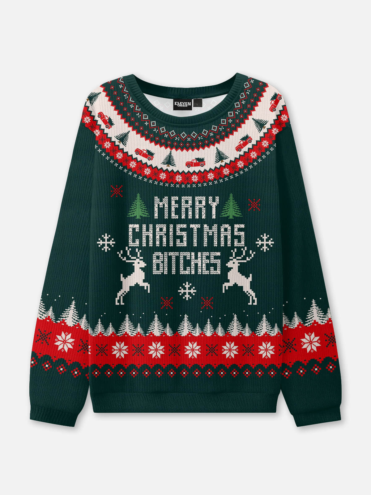 Merry Christmas Bitches Ugly Sweater Eleven Oasis