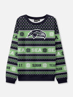 Custom Seattle Logo Football Sweatshirt Eleven Oasis