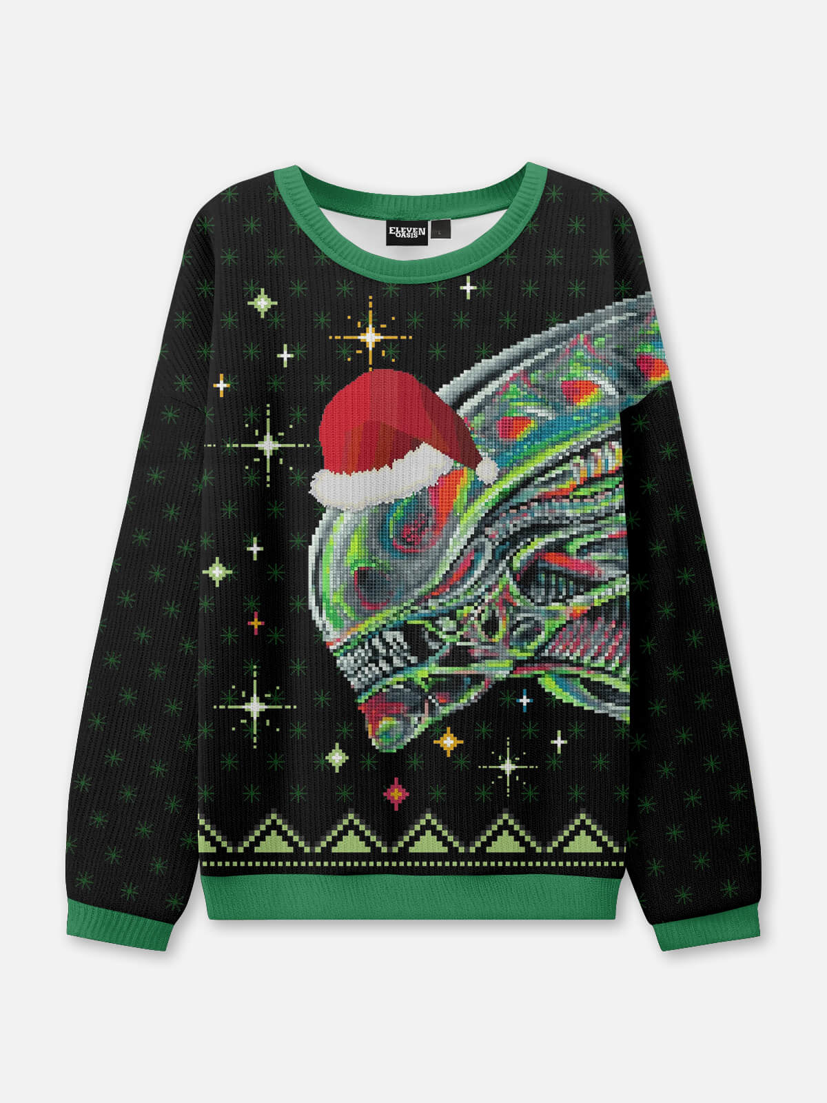 Ugly Christmas Sweater Alien Xenomorph Sweatshirt ElevenOasis