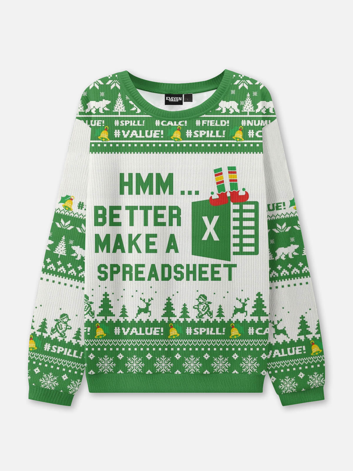 Excel Spreadsheet Maker Ugly Christmas Sweater Eleven Oasis