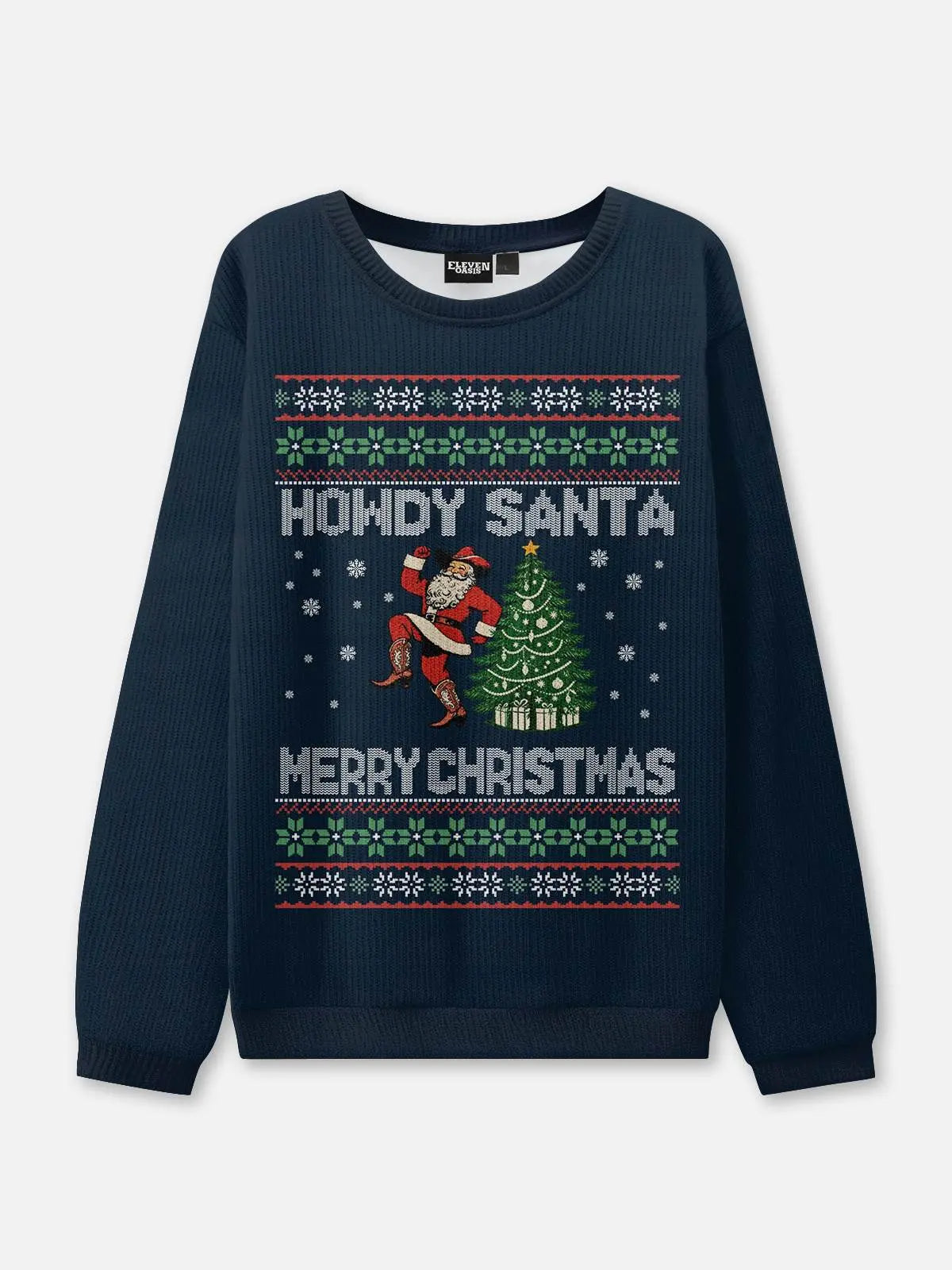 Ugly Christmas Cowboy Cat Meowdy Sweatshirt 