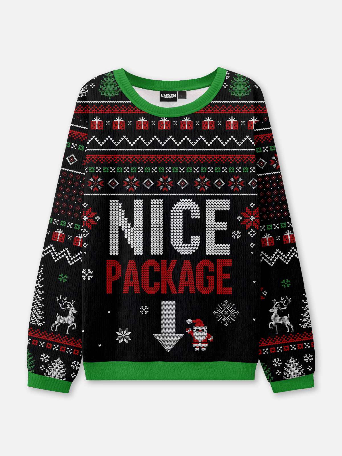 Nice Package & Tree-Mendous Couples Ugly Christmas Sweaters ElevenOasis