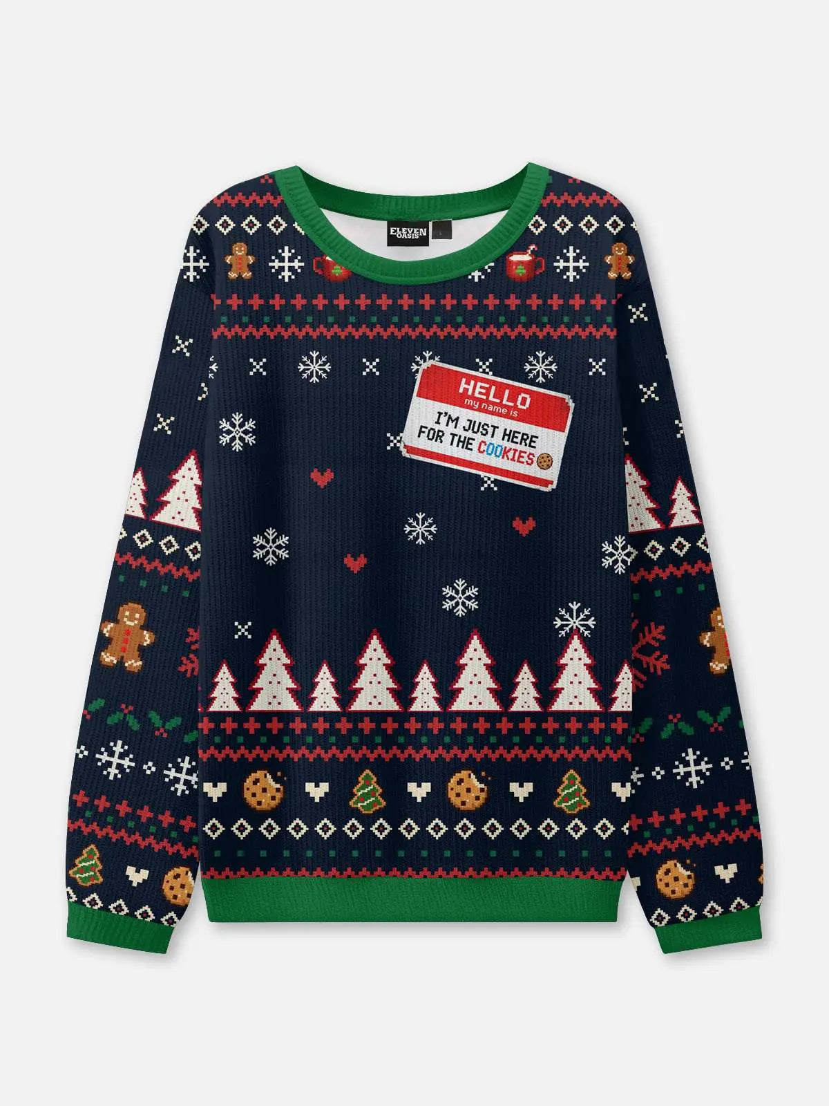 Just Here for the Cookies Ugly Christmas Sweater