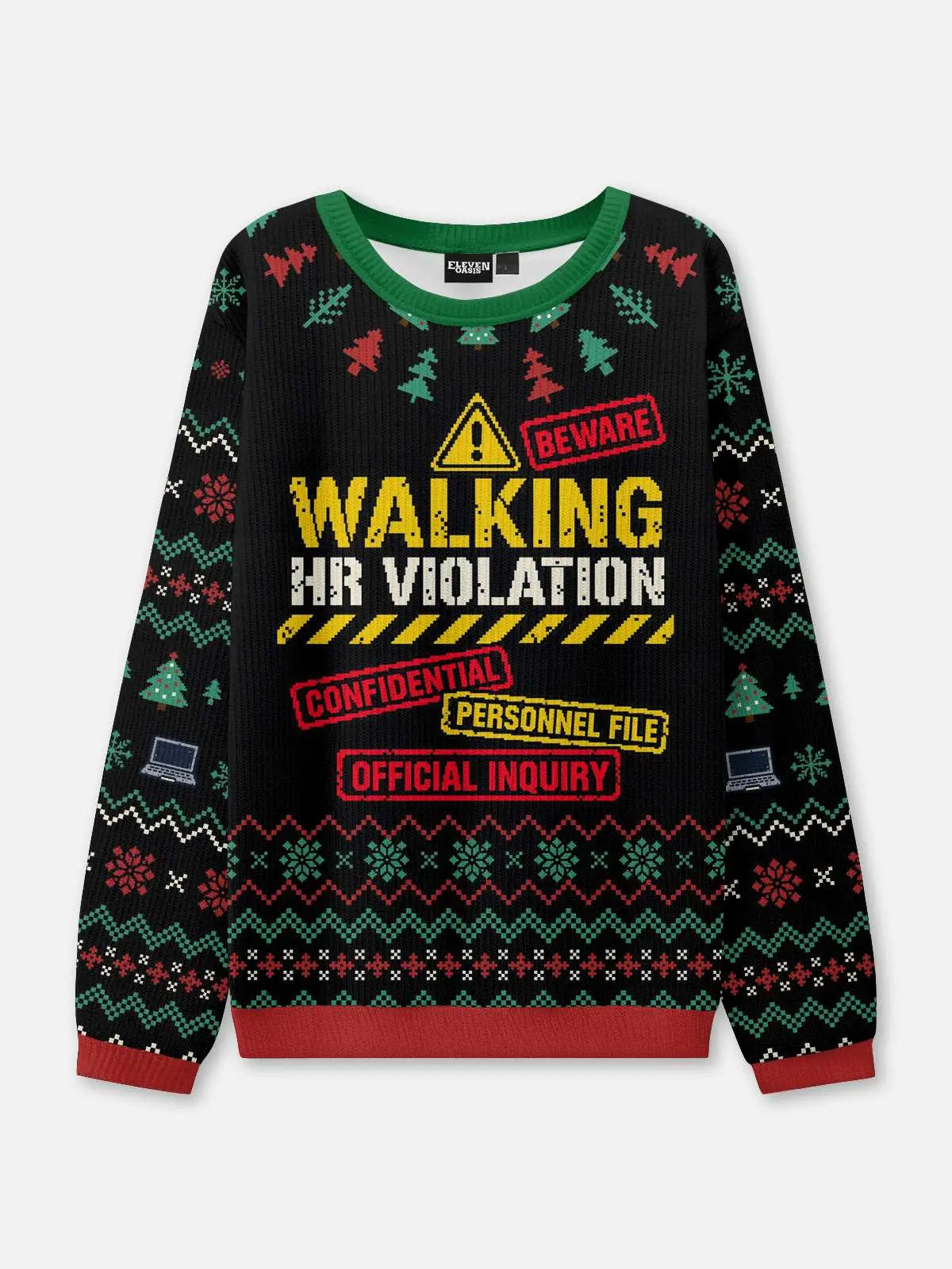 Walking HR Violation Ugly Christmas Sweater