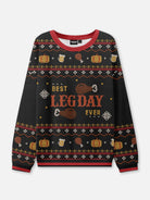 Best Leg Day Ever Thanksgiving Ugly Sweater Eleven Oasis