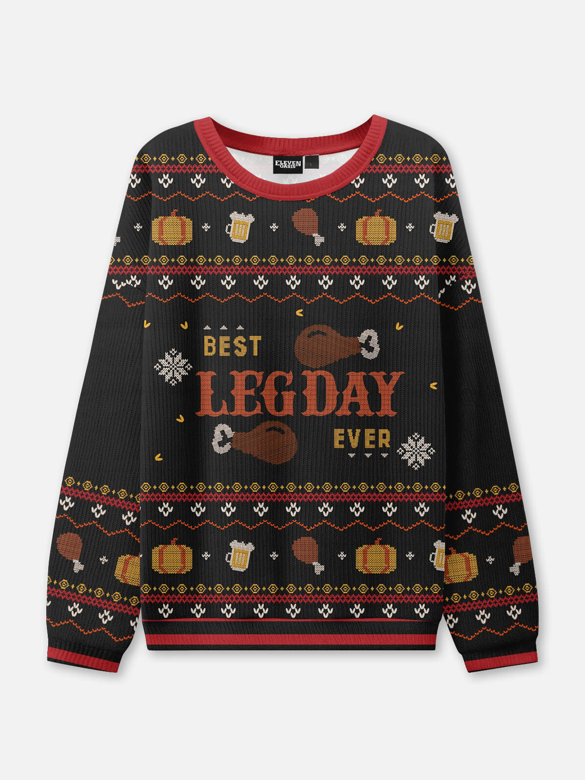Best Leg Day Ever Thanksgiving Ugly Sweater Eleven Oasis