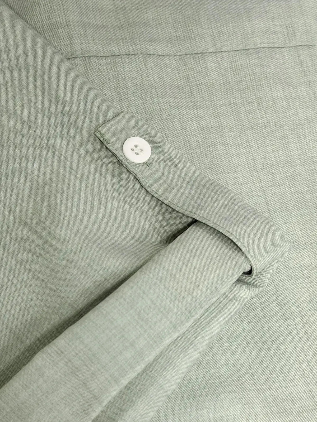 Men's Linen-Look Mandarin Collar Short Sleeve Shirt Eleven Oasis