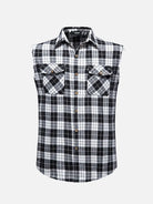 Men's Buffalo Plaid Sleeveless Shirt Eleven Oasis