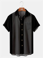 Men's Basic 50s Style Bowling ShirtMens short sleeve shirts Big and tall Mens shirts Short sleeve shirts for men Mens 4xl shirts Casual short sleeve shirts