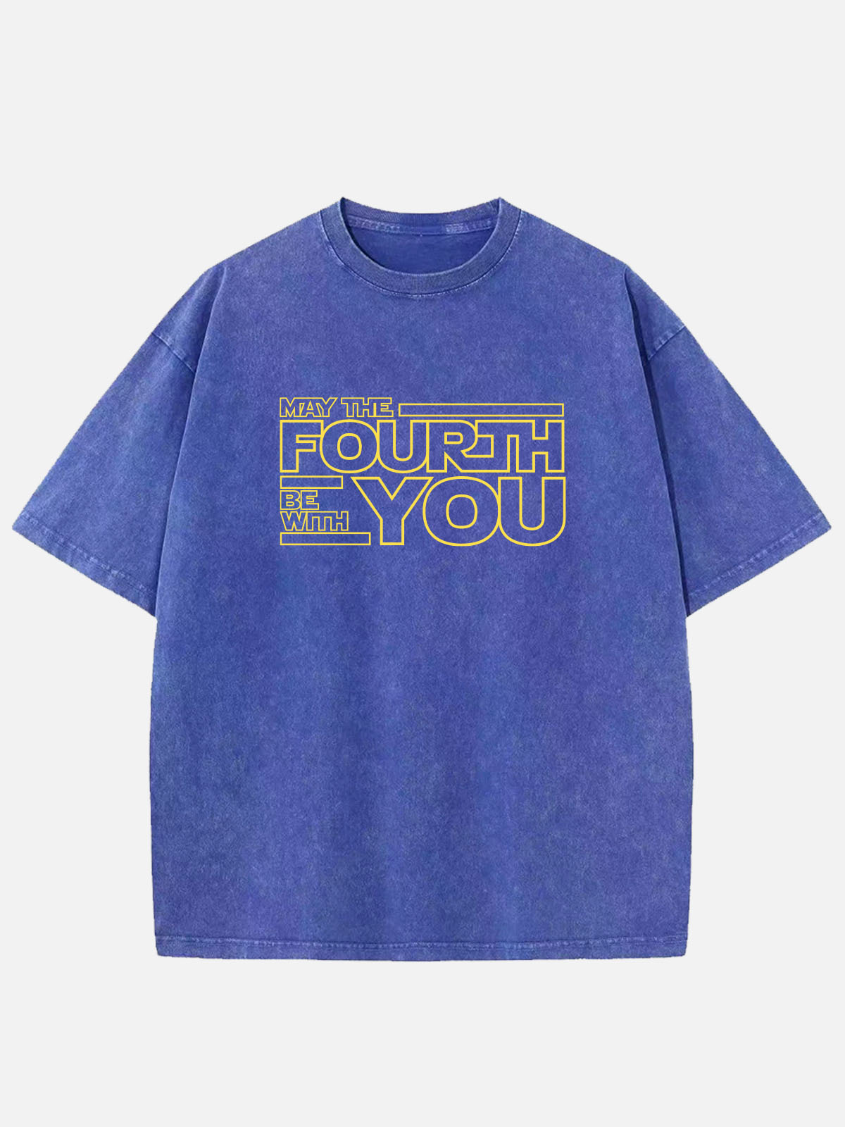 Star Wars May the Fourth Be With You Acid Wash Cotton T-Shirt Eleven Oasis
