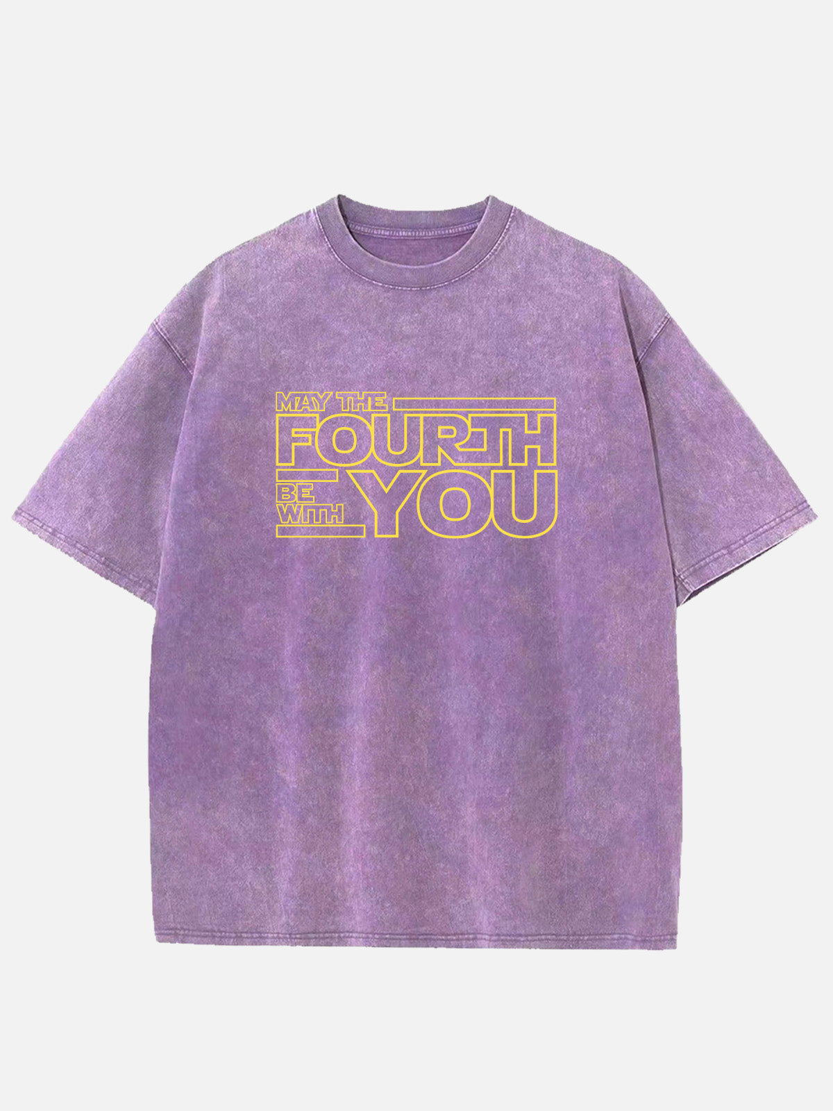 Star Wars May the Fourth Be With You Acid Wash Cotton T-Shirt Eleven Oasis