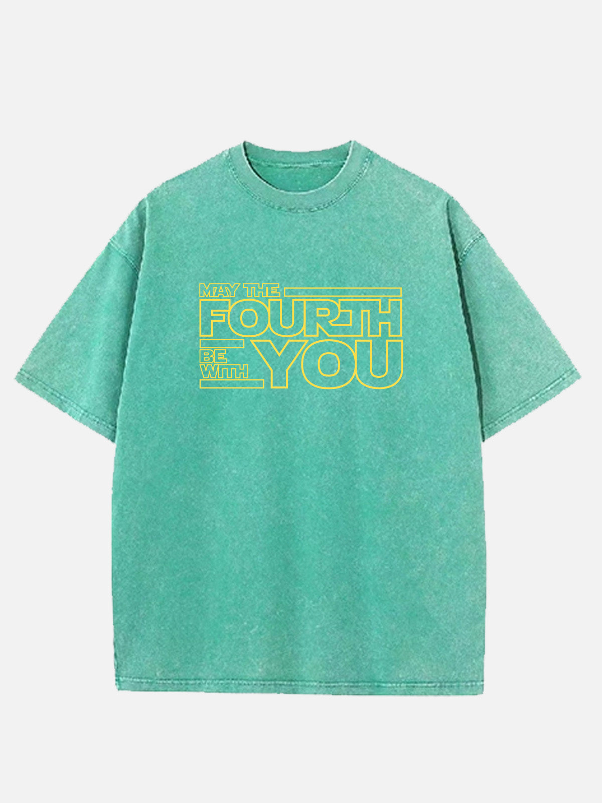 Star Wars May the Fourth Be With You Acid Wash Cotton T-Shirt Eleven Oasis