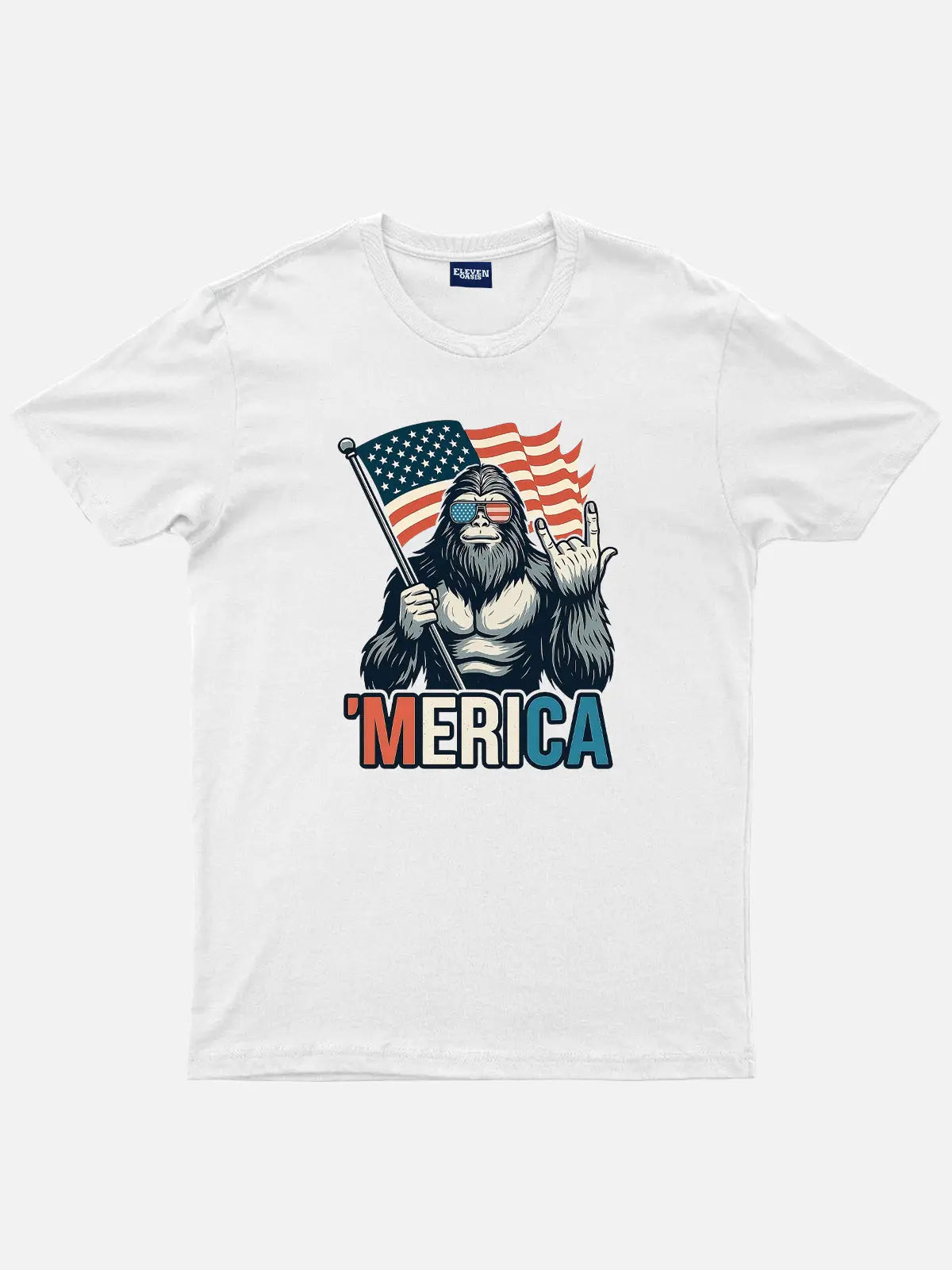 Sasquatch America Cotton T-Shirt Eleven Oasis