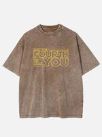Star Wars May the Fourth Be With You Acid Wash Cotton T-Shirt Eleven Oasis