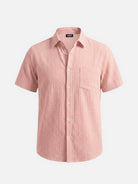 Men's Textured Short Sleeve Button-Up Shirt Eleven Oasis