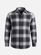 Men's Brushed Cotton Ombre Plaid Long Sleeve Shirt Eleven Oasis