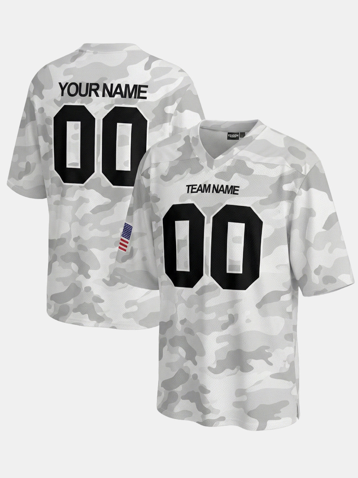 Men's Custom Camo American Football Jersey Top Eleven Oasis