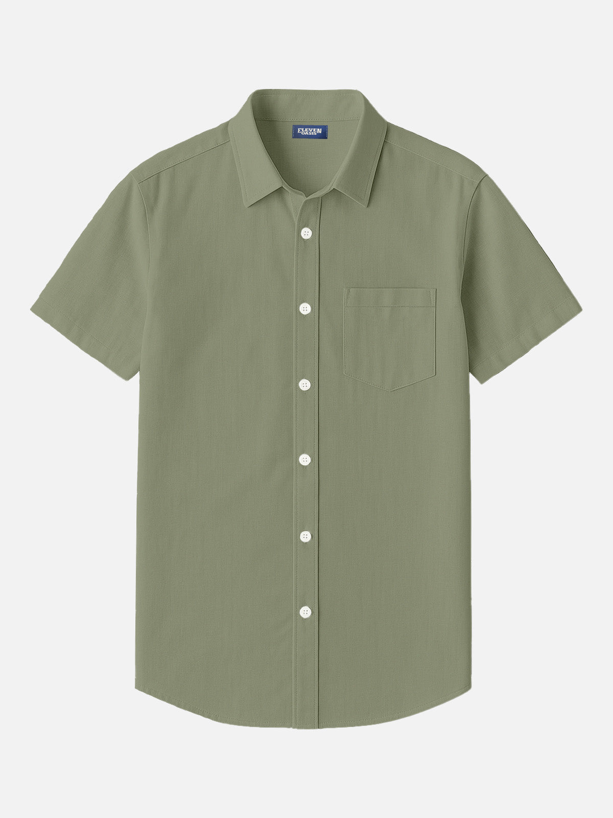 Men's Textured Cotton Classic Pocket Short Sleeve Shirt Eleven Oasis