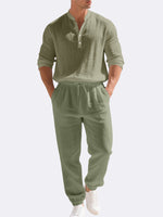 Men's Linen Long Sleeve Set Eleven Oasis