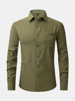 Men's Business Casual Long Sleeve Shirt Eleven Oasis