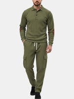 Men's Polo Sweatshirt Cargo Lounge Set Eleven Oasis