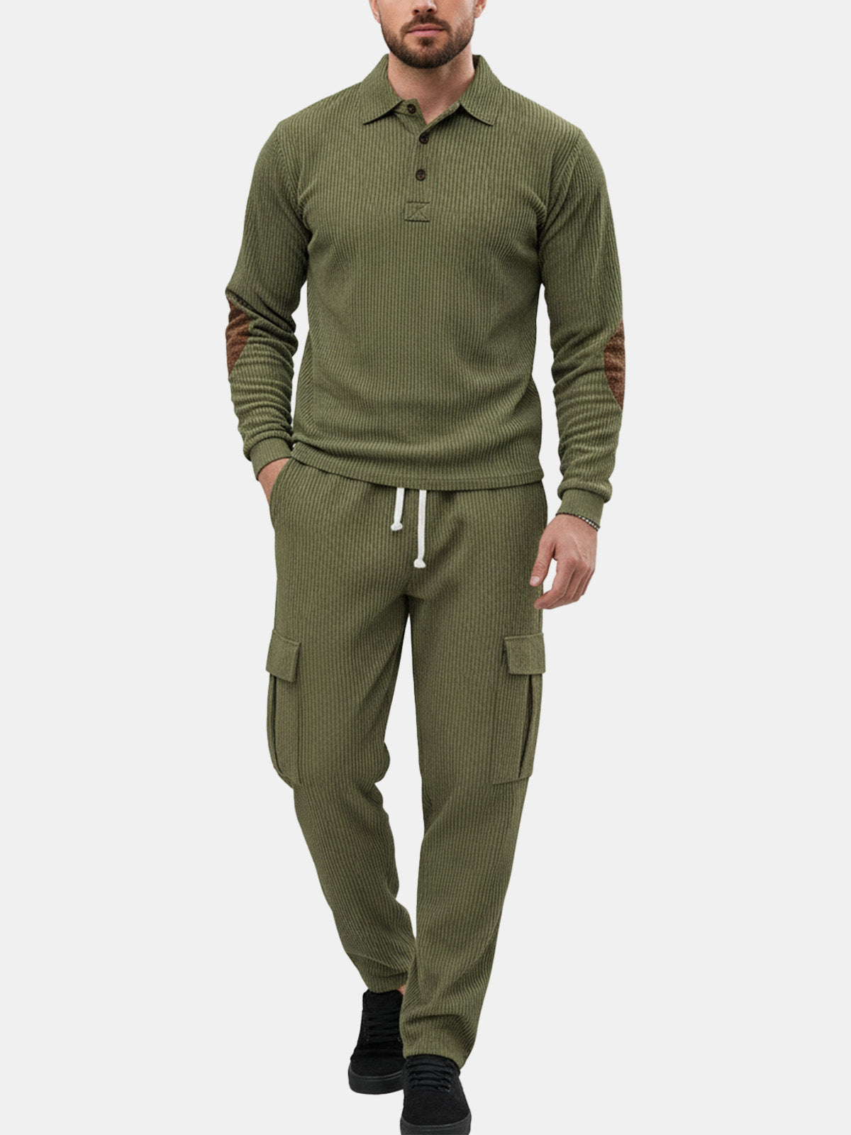 Men's Polo Sweatshirt Cargo Lounge Set Eleven Oasis