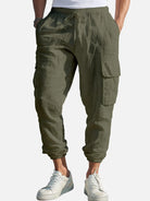 Men's Casual Linen Cargo Jogger Pants ElevenOasis