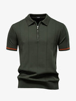 Men's Refined Slim Polo Knit Short Sleeve Shirt Eleven Oasis