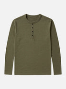 Men's Cotton Henley Long Sleeve Shirt Eleven Oasis