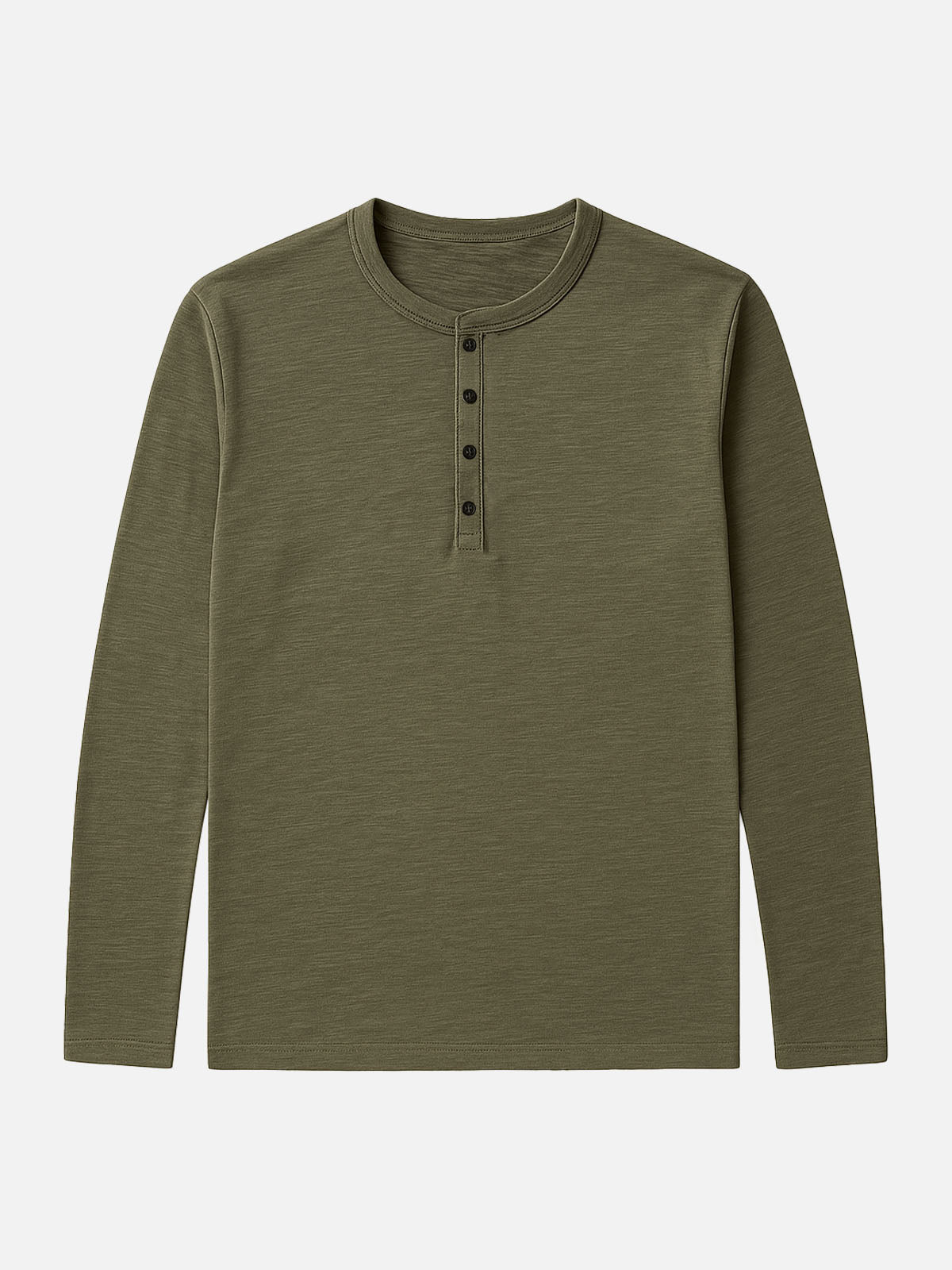 Men's Cotton Henley Long Sleeve Shirt Eleven Oasis