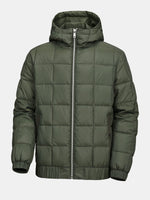 Men's Square-Quilt Winter Hooded Puffer Jacket Eleven Oasis