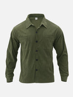 Men's Corduroy Utility Long Sleeve Shirt Eleven Oasis