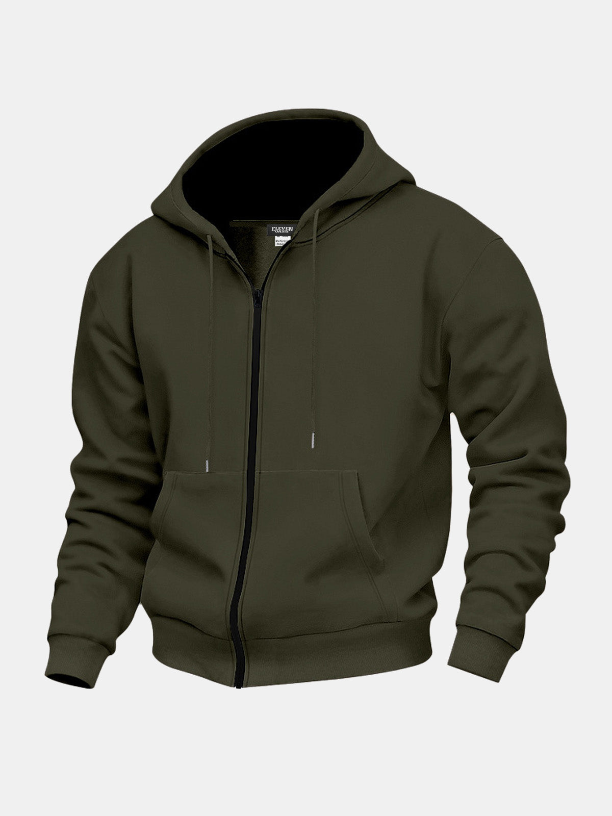 Men's Classic Everyday Zip-Up Hoodie Eleven Oasis