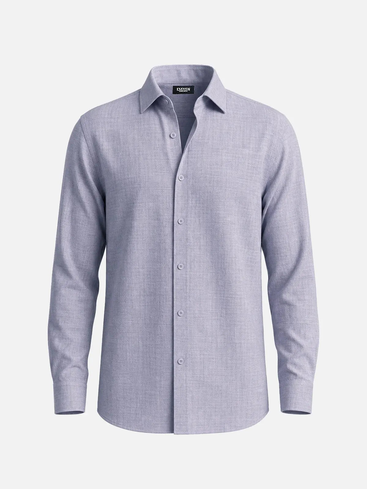 Men's Linen Blend Regular Fit Long Sleeve Shirt Eleven Oasis